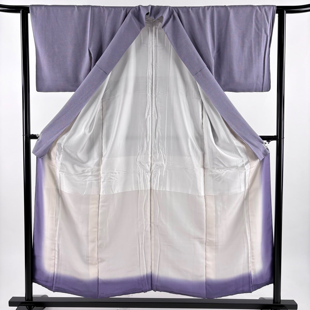 江戸小紋 身丈153cm 裄丈62cm S 袷 鮫 紫 正絹 秀品｜中古・古着