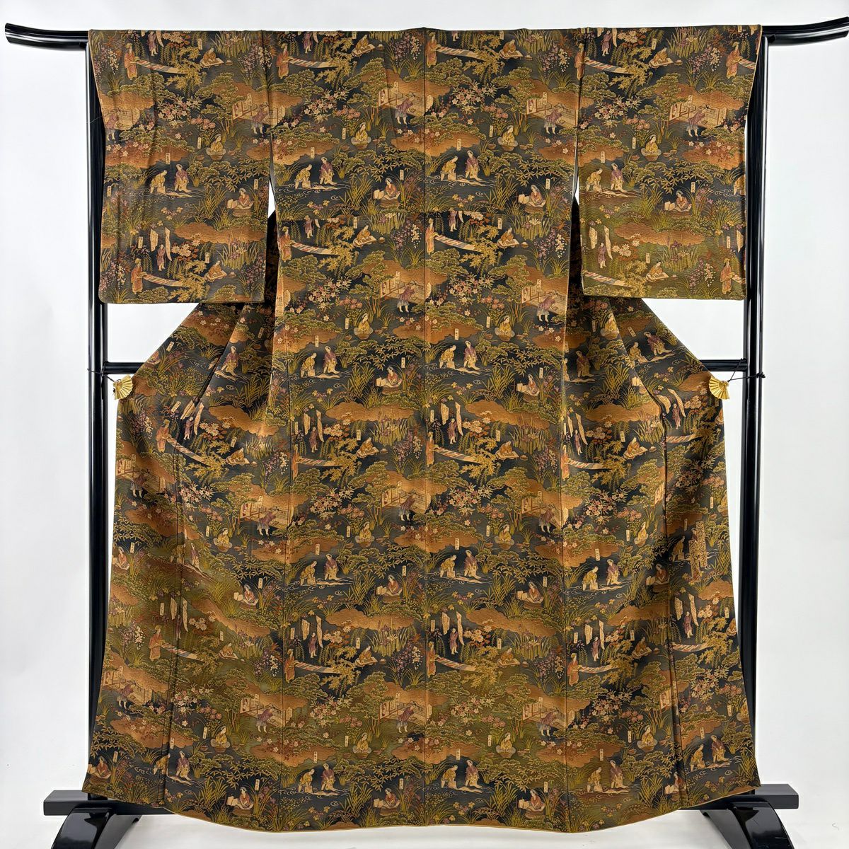 在庫一掃】 付下げ 身丈167.5cm 裄丈66cm M 袷 樽本伊勢蔵 落款あり 貝