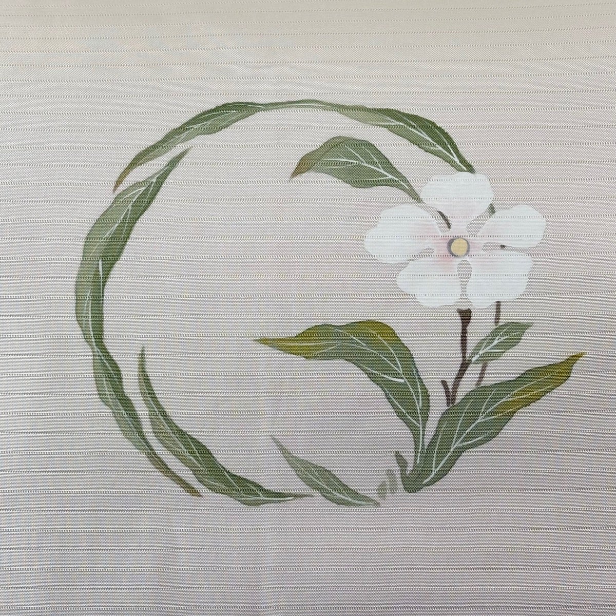 名古屋帯 秀品 落款あり 夏帯 絽 花丸文 白 正絹｜中古・古着