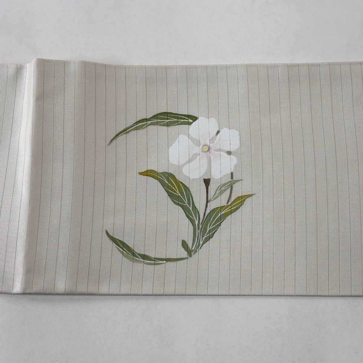 名古屋帯 秀品 落款あり 夏帯 絽 花丸文 白 正絹｜中古・古着