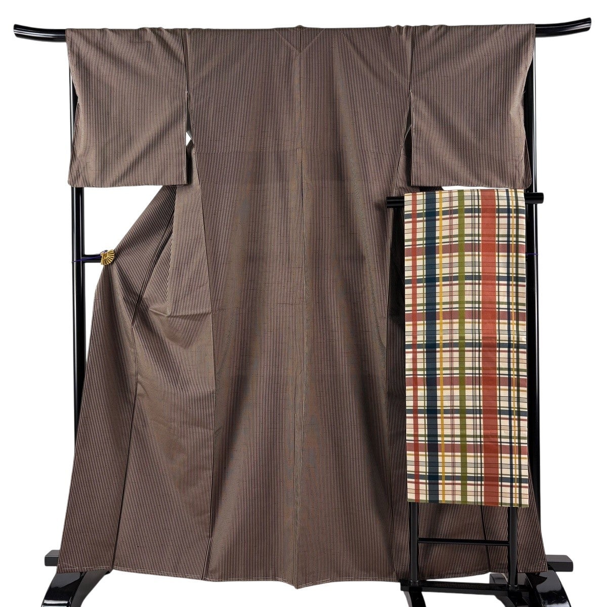 紬 身丈162.5cm 裄丈66.5cm 正絹 秀品 【中古】 美品】 紬 身丈162.5cm 裄丈66.5cm M 袷 やまと 雪輪 亀甲絣 青紫 正絹