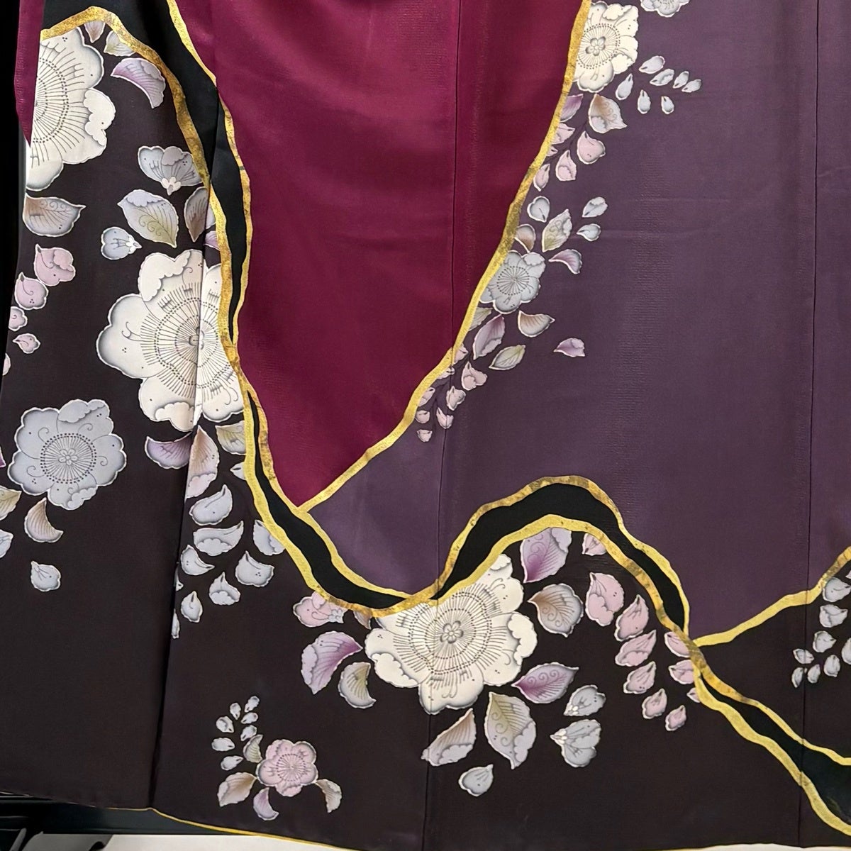 振袖 身丈159cm 裄丈64cm M 袷 落款あり 赤紫 正絹 秀品｜中古・古着