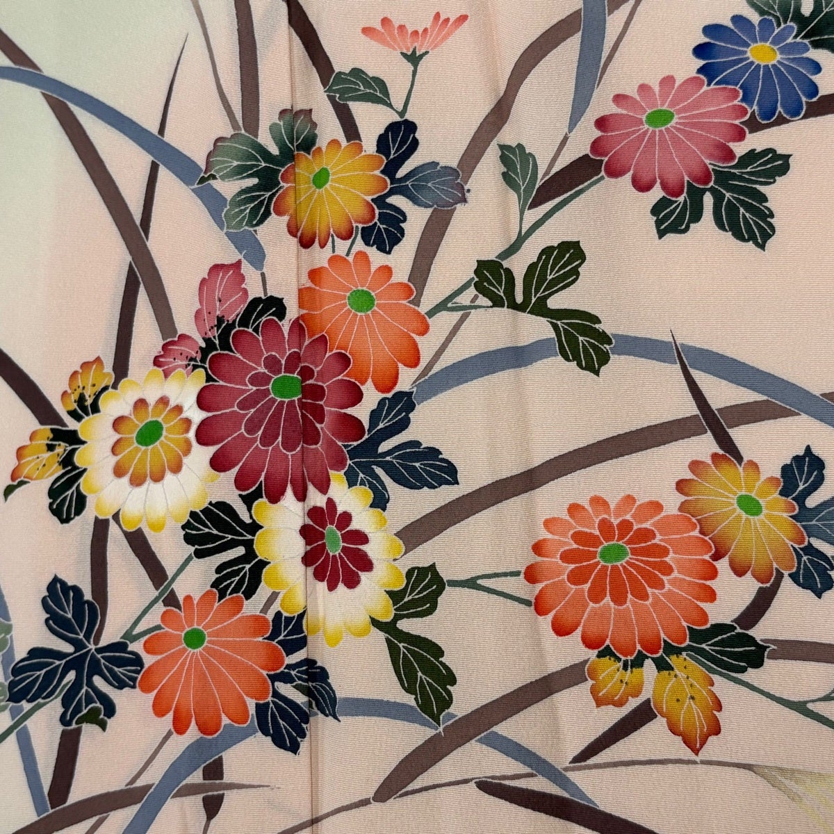 30%OFF 【美品】 訪問着 身丈158cm 裄丈66cm M 袷 落款あり 菊 萩