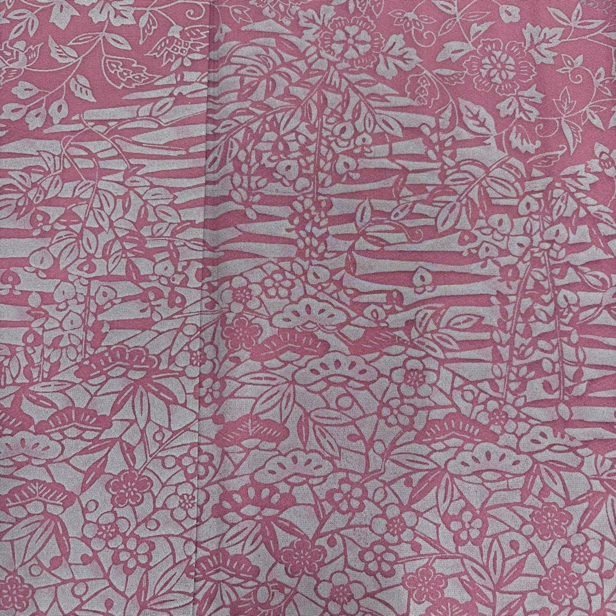 美品】 付下げ 身丈159.5cm 裄丈66cm M 袷 藤 松梅 紫 正絹 秀品｜中古