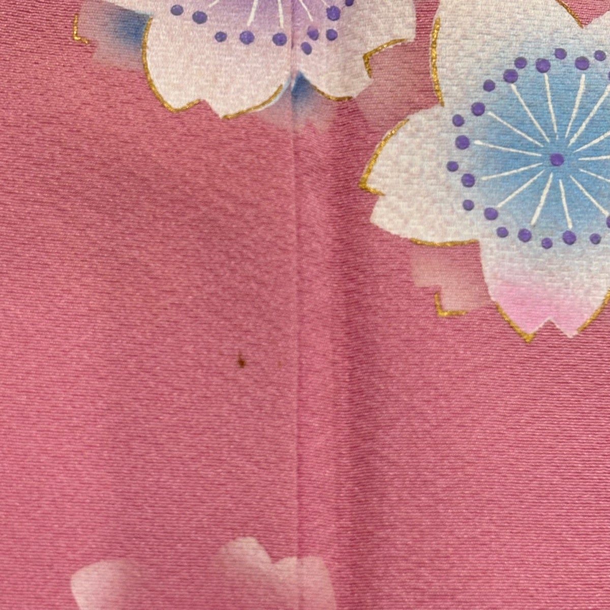 振袖 身丈169.5cm 裄丈67cm M 袷 桜 桜の花びら 金彩 ぼかし ピンク