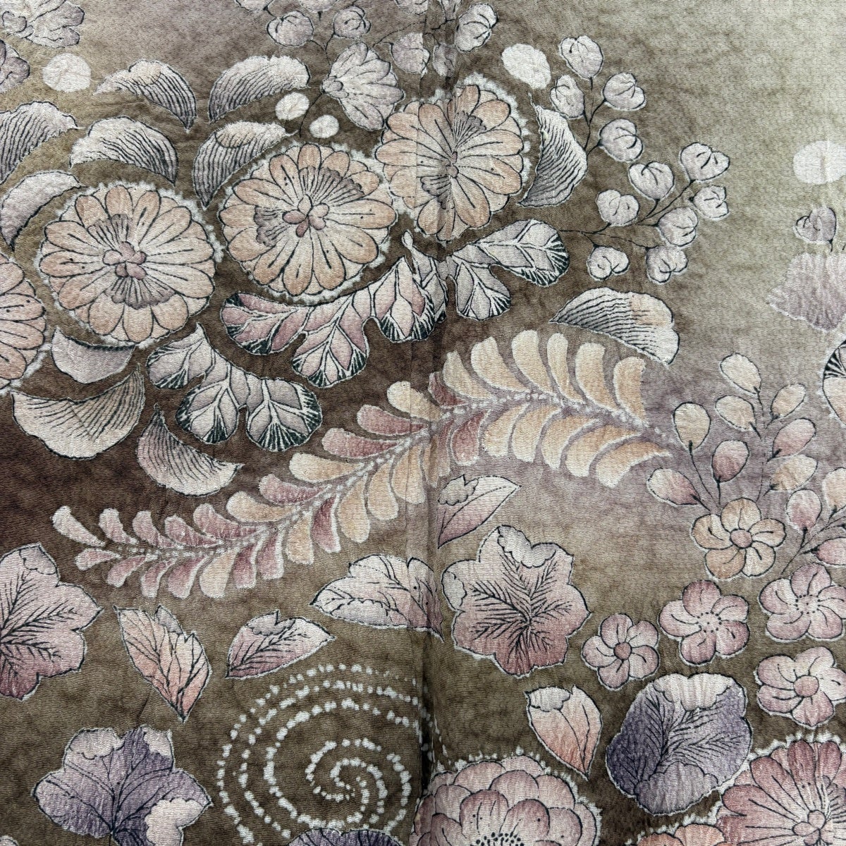 美品】 訪問着 身丈159.5cm 裄丈62cm S 袷 辻が花柄 ぼかし 薄小豆