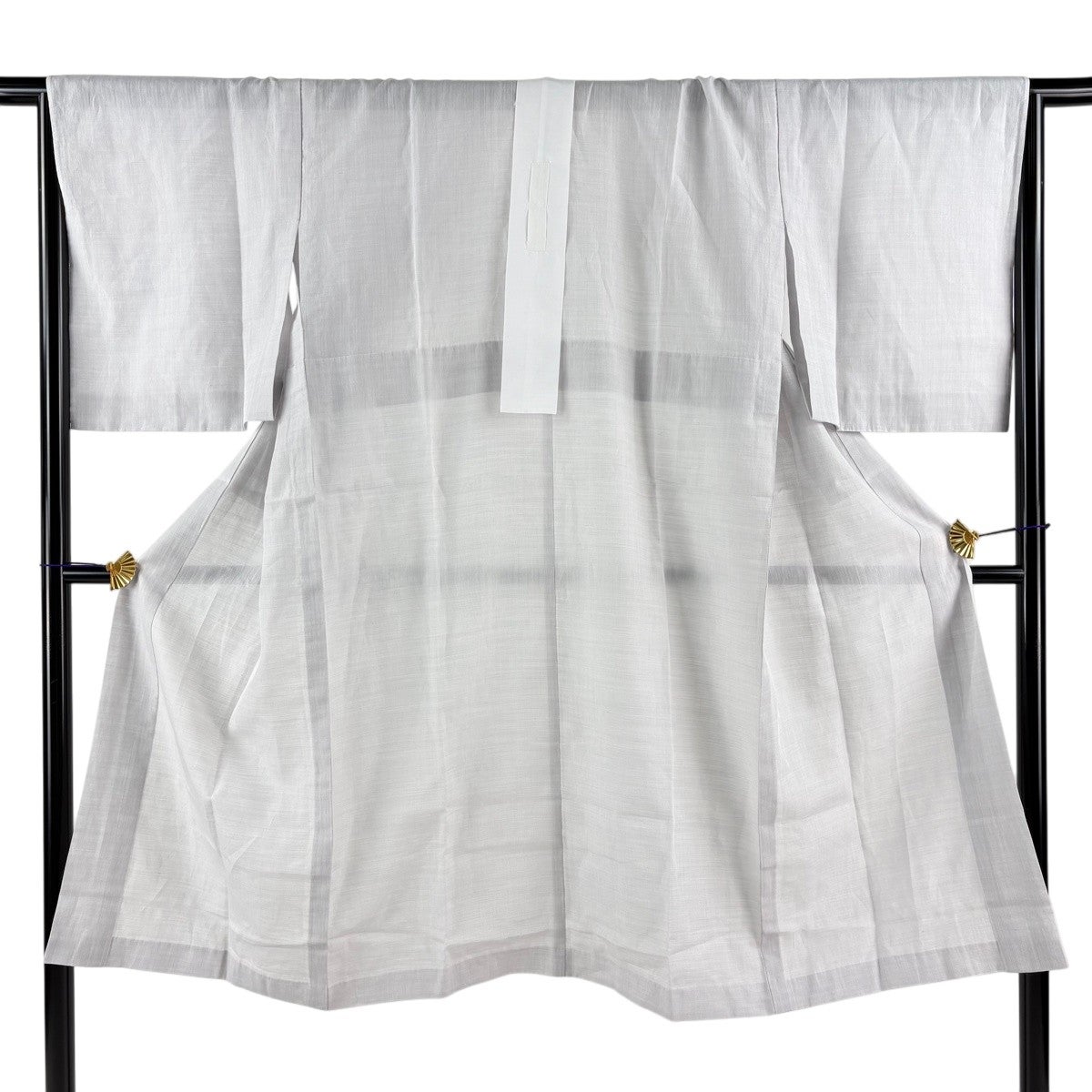 美品】 長襦袢 身丈123.5cm 裄丈66cm M 紬地 灰紫 正絹 名品｜中古