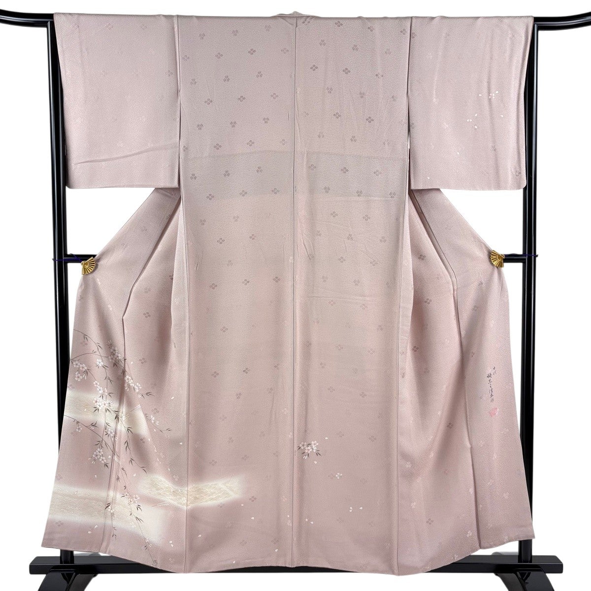 美品】 付下げ 身丈155cm 裄丈65cm M 袷 坂東三津五郎 やまと 落款あり