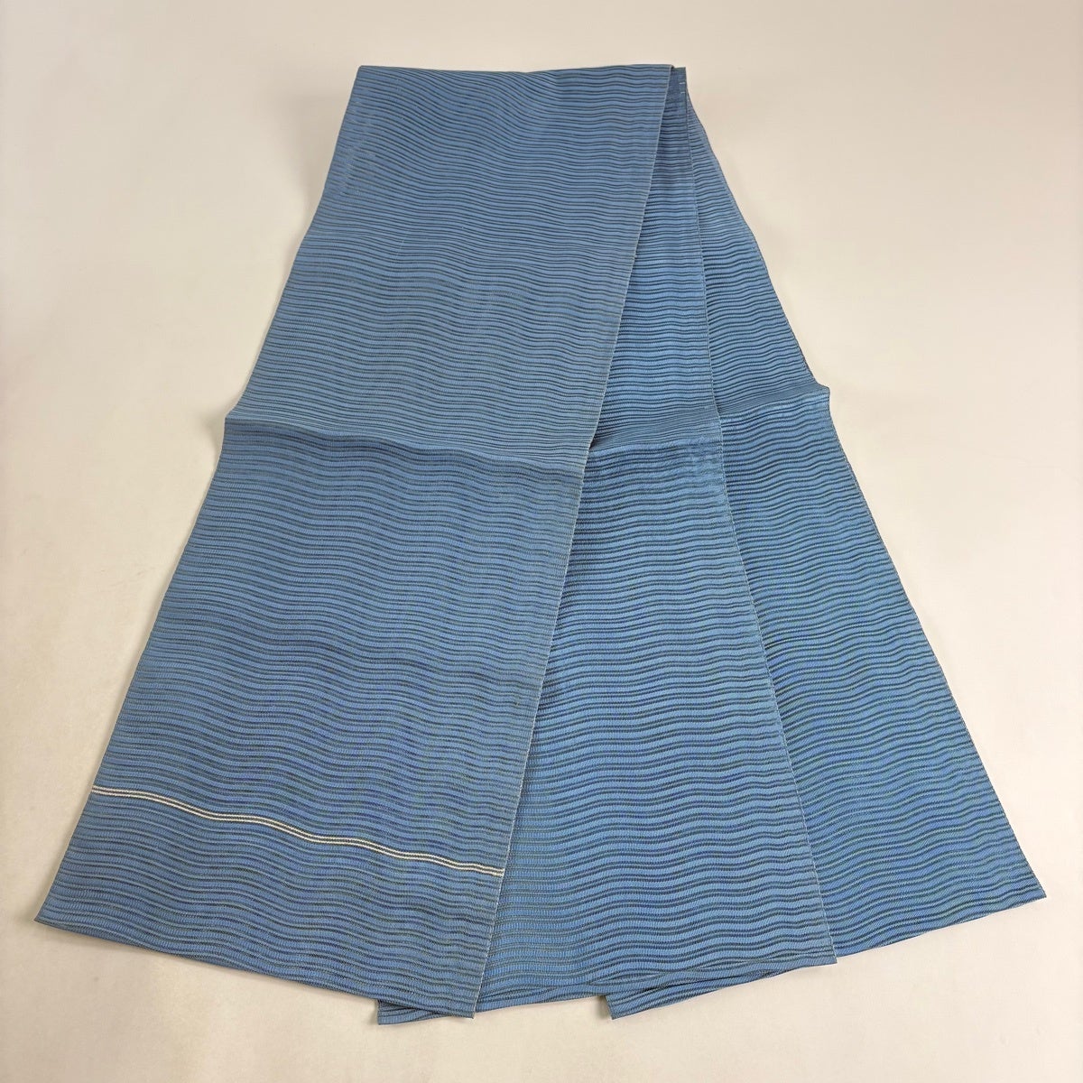 30%OFF 名古屋帯 秀品 八寸名古屋帯 夏帯 絽 青 正絹 K30｜中古・古着