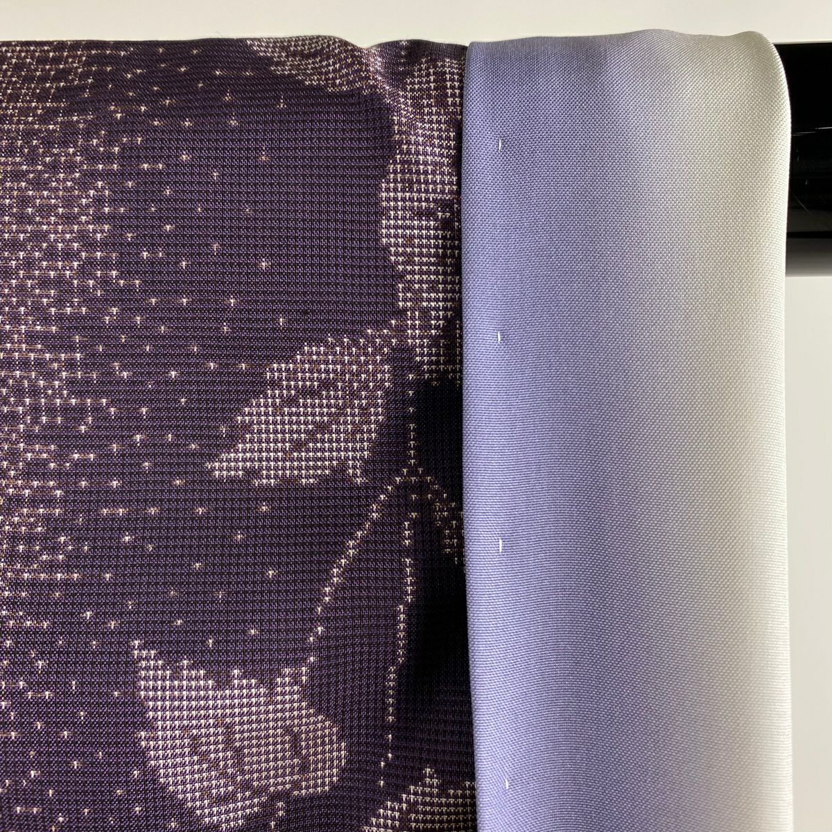 紬/美品/紫/仕立上がり/適応身長143～151㎝/8820 新品 仕立て上がり長羽織 椿 紫 - からん::アンティーク着物