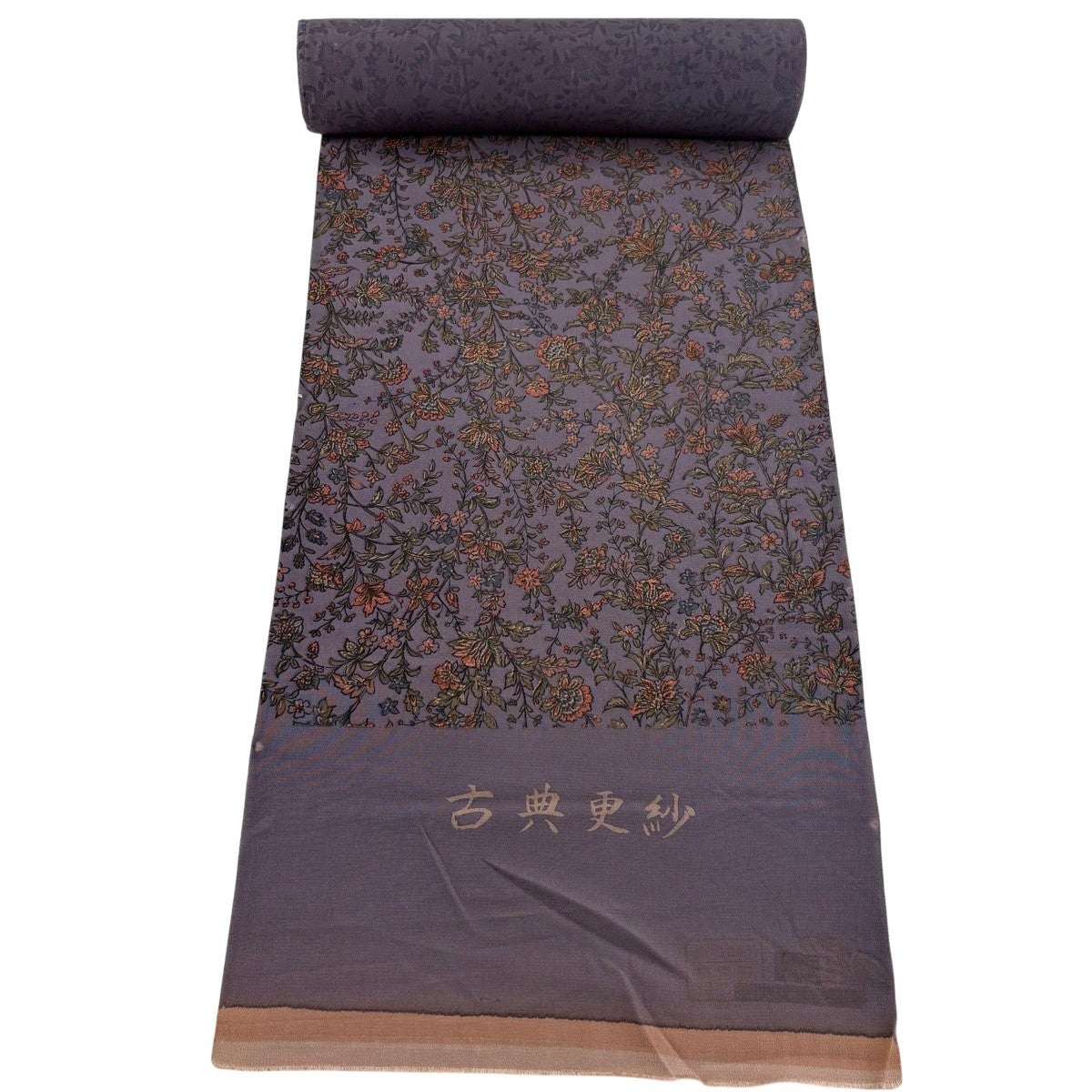 反物 秀品 小紋 草花 薄紫 正絹｜中古・古着・リサイクル着物通販