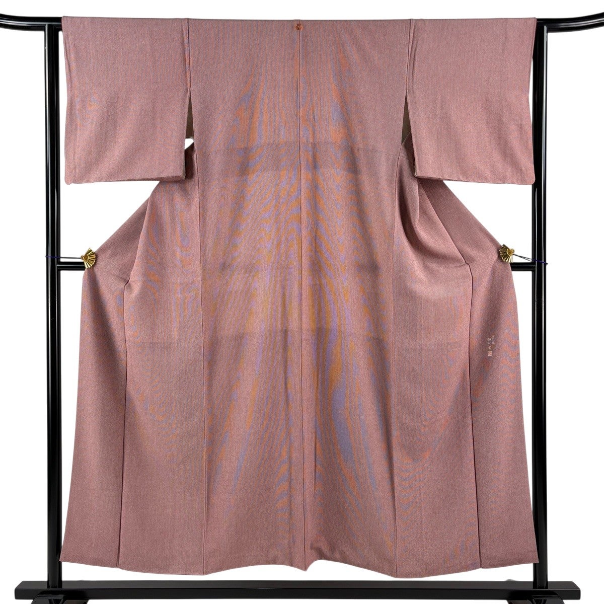 美品】 江戸小紋 身丈153cm 裄丈63cm S 袷 万筋 薄小豆 正絹 秀品