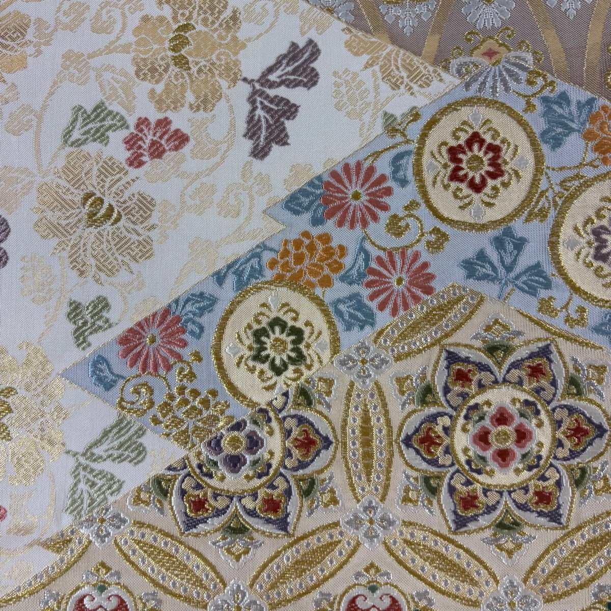 袋帯 秀品 華文 草花 金銀糸 箔 金色 六通 正絹｜中古・古着