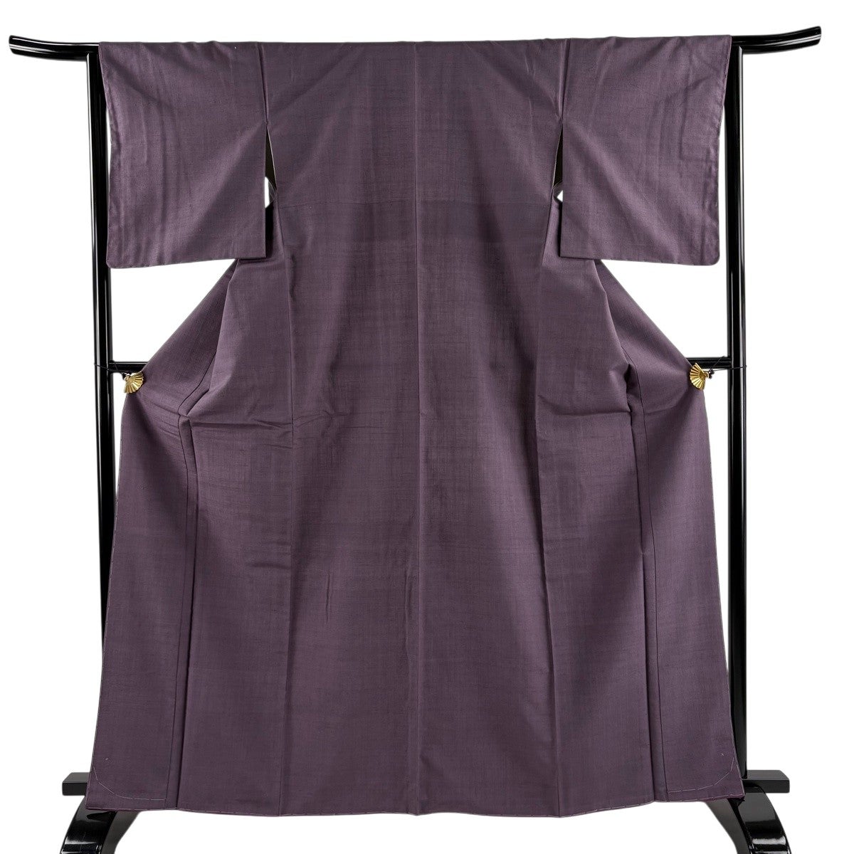 美品】 紬 身丈164.5cm 裄丈64.5cm M 袷 やまと 証紙あり 紫 正絹 秀品