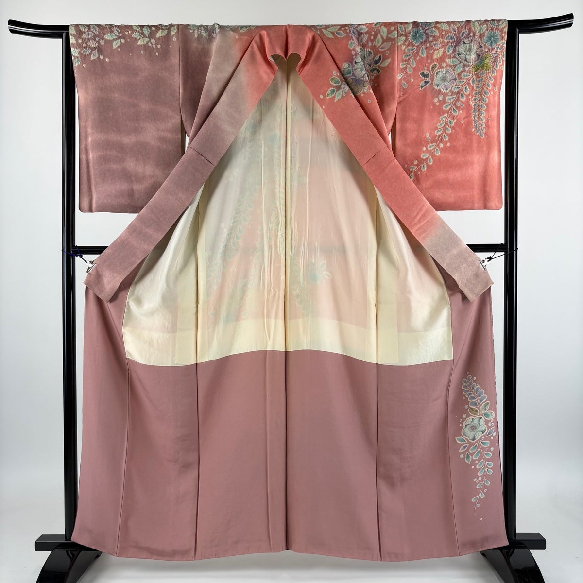 訪問着 身丈160.5cm 裄丈64cm M 袷 翠山工房 落款あり 辻が花 ぼかし