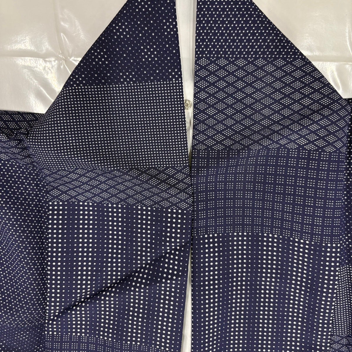 30%OFF 【美品】 小紋 身丈151cm 裄丈62.5cm S 袷 縞 菱 青紫 正絹 秀 30%OFF 【美品】 小紋 身丈151cm 裄丈62.5cm S 袷 縞 菱 青紫 正絹 秀