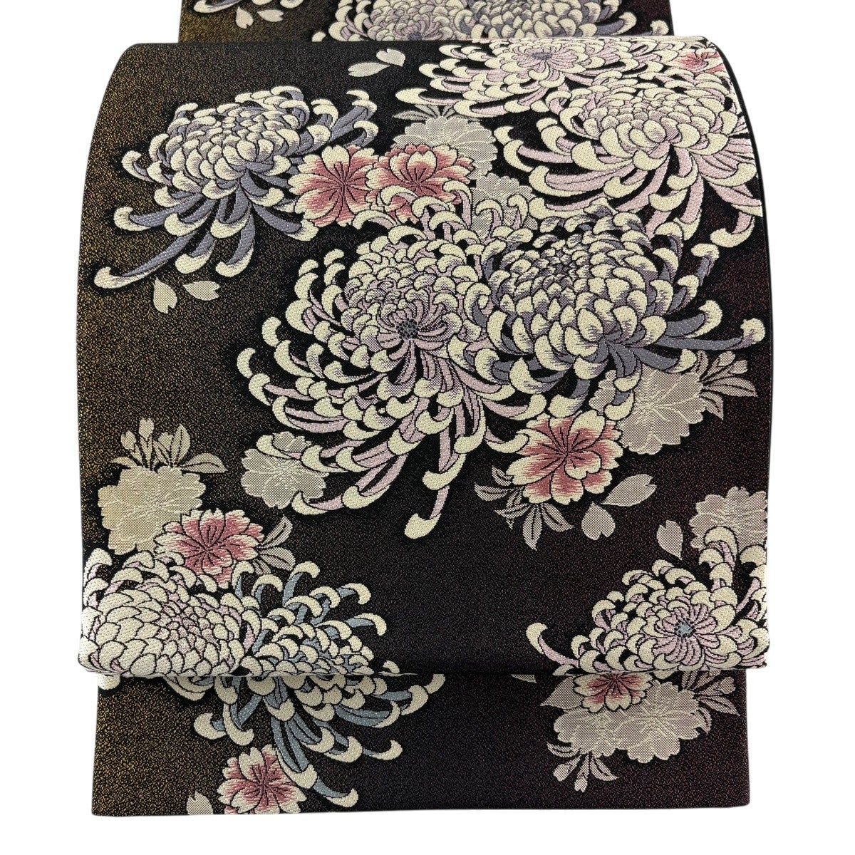 袋帯 秀品 桜 箔散らし 箔 金色 六通 正絹｜中古・古着・リサイクル