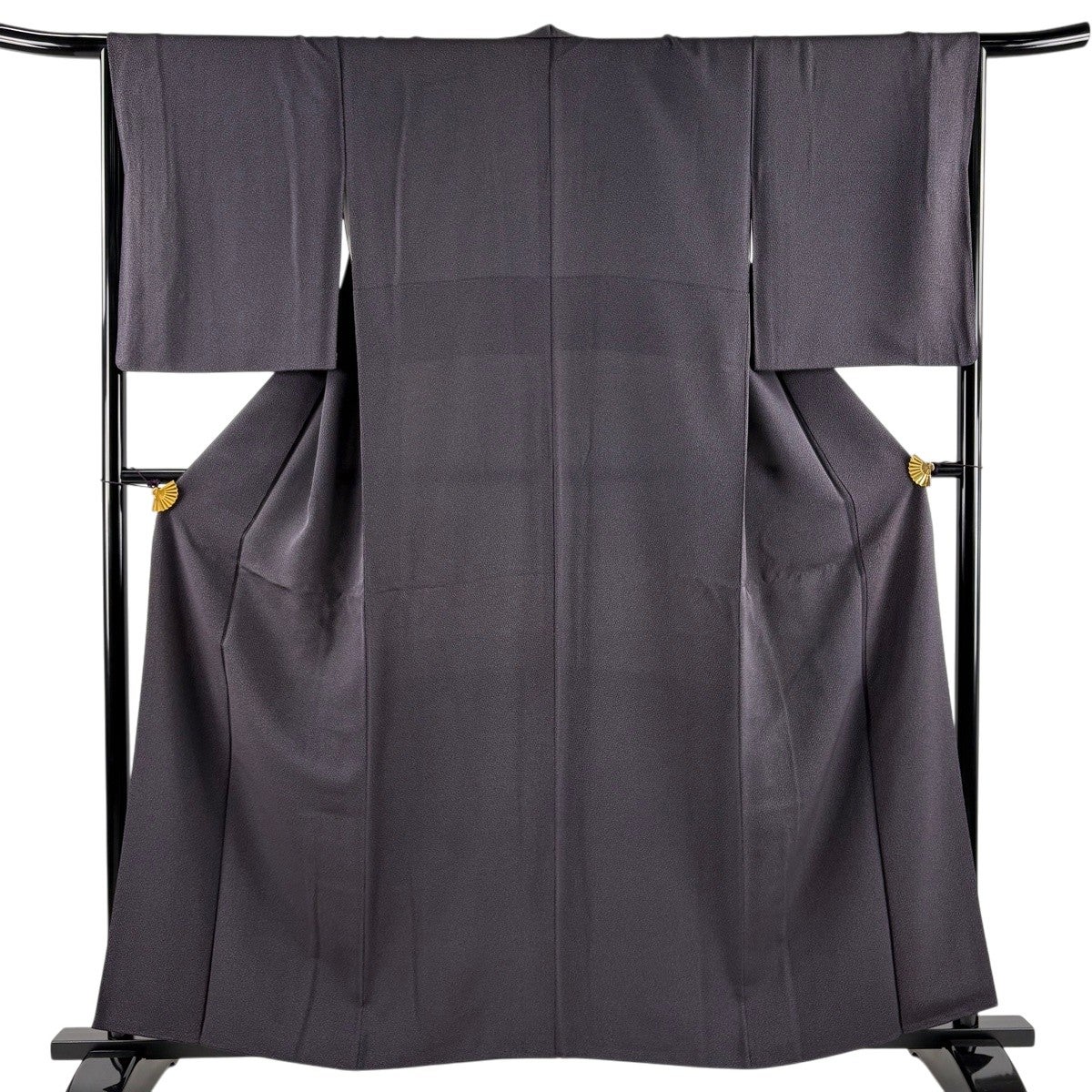 美品】 小紋 身丈160cm 裄丈65cm M 袷 幾何学 灰紫 正絹 優品｜中古