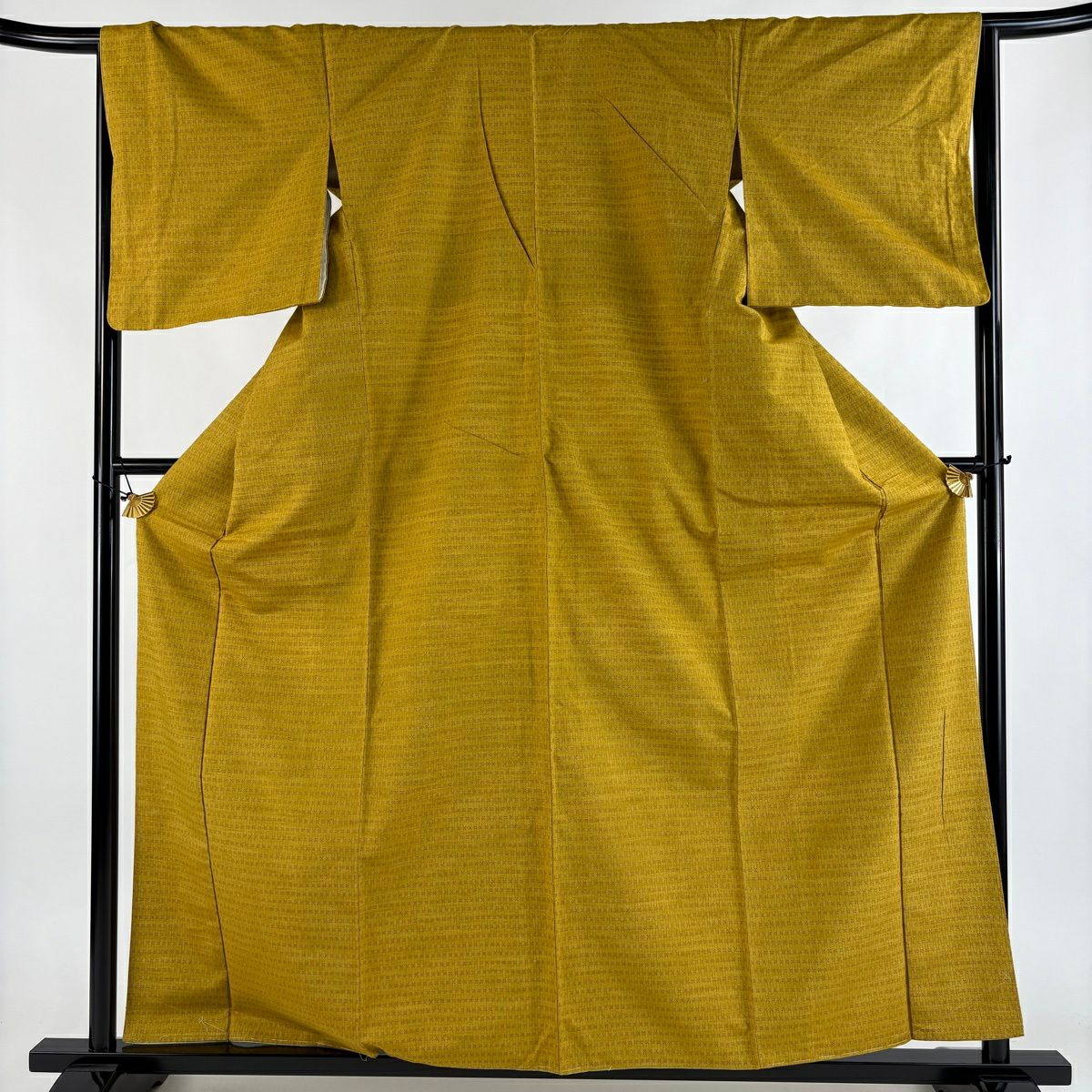 美品】 紬 身丈153.5cm 裄丈62cm S 袷 菊 茶色 正絹 秀品｜中古・古着