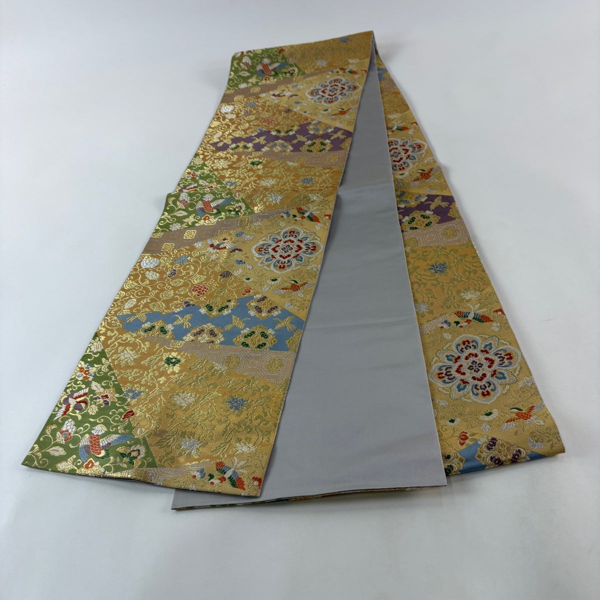 袋帯 秀品 華文 花鳥 箔 金糸 金色 六通 正絹｜中古・古着・リサイクル