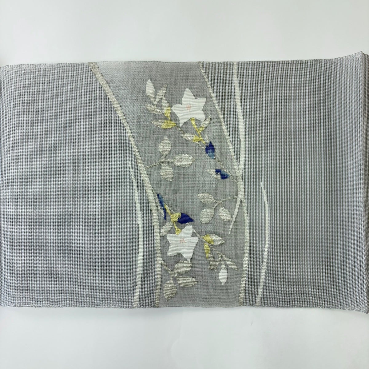 30%OFF 【美品】 名古屋帯 秀品 夏帯 絽 八寸名古屋帯 松葉仕立て 桔梗