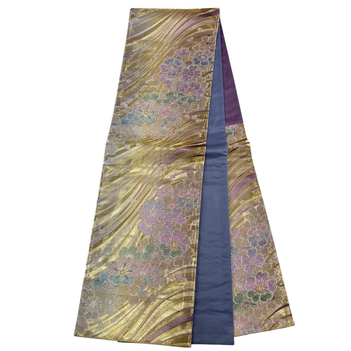 美品】 振袖 身丈159cm 裄丈66.5cm M 袷 袋帯フルセット 桜 花びら