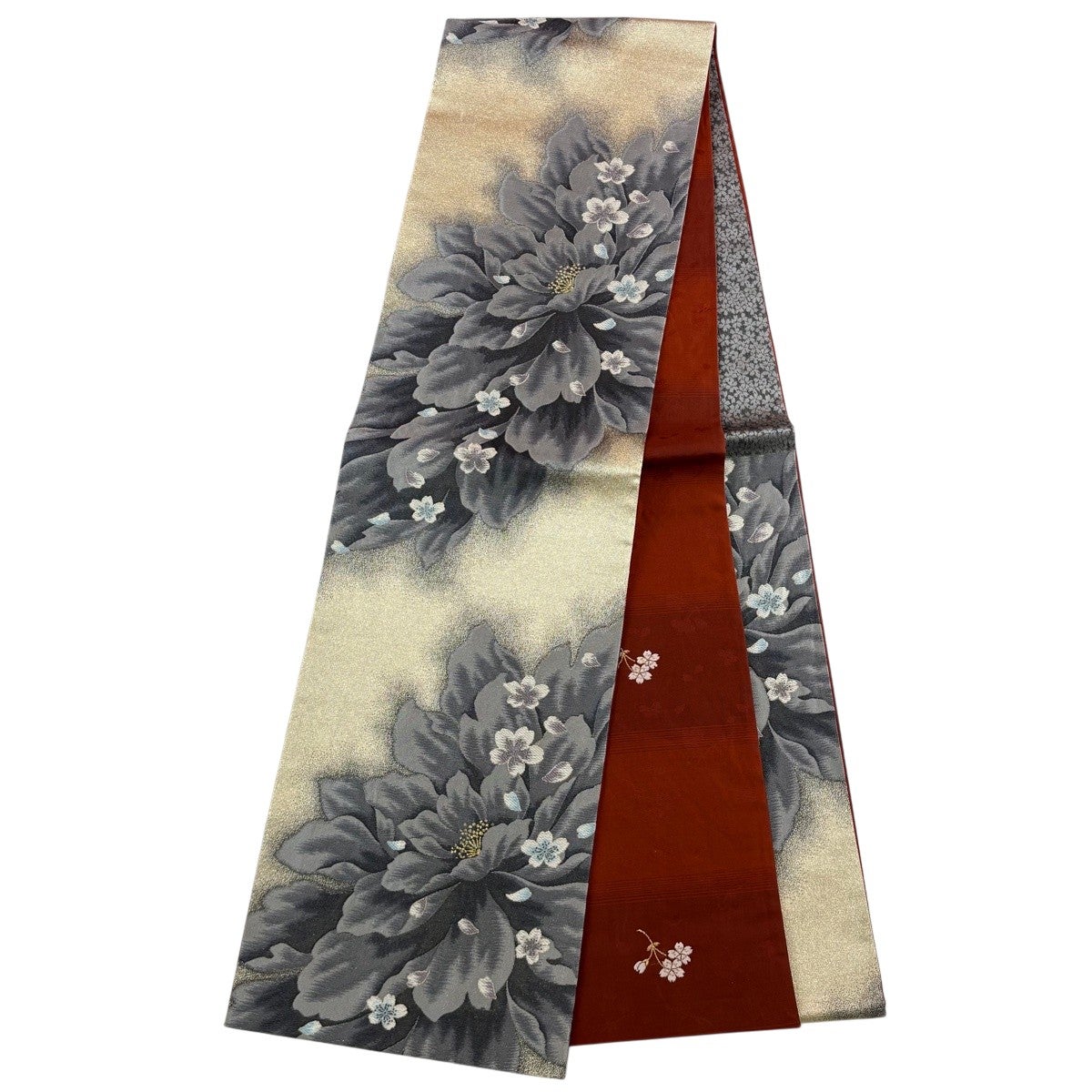 30%OFF 振袖 身丈160.5cm 裄丈66cm M 袷 袋帯フルセット 赤 正絹 秀品
