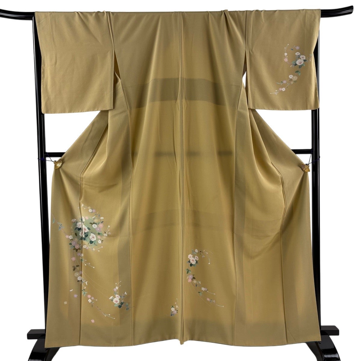 30%OFF 【美品】 付下げ 身丈163cm 裄丈69cm L 袷 草花 ぼかし 山吹