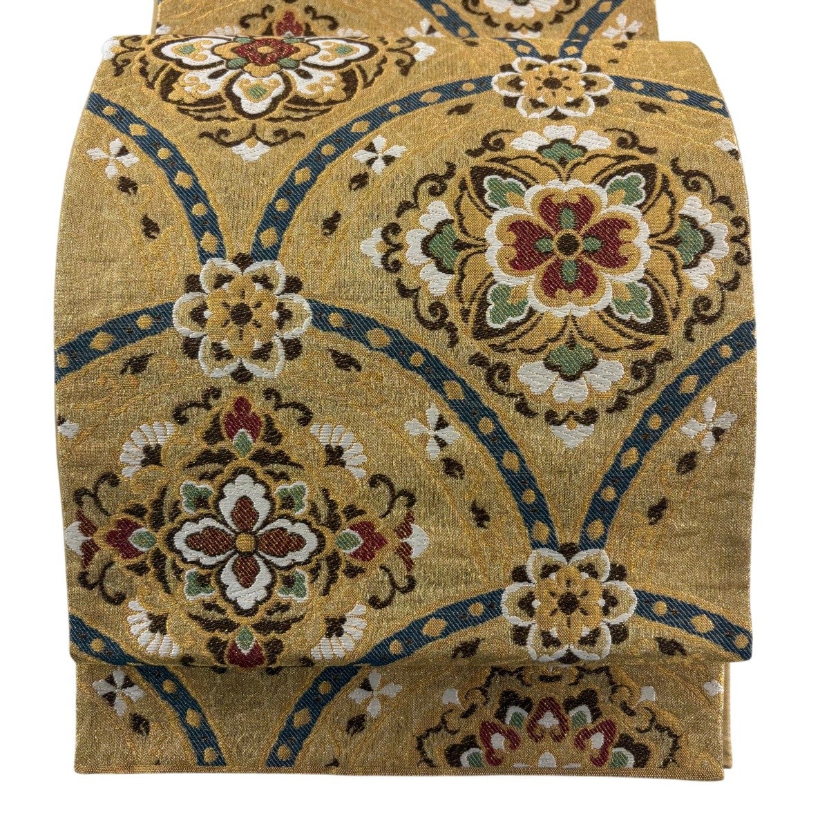袋帯 名品 鳳凰 華文 金糸 刺繍 黒灰 六通 正絹｜中古・古着