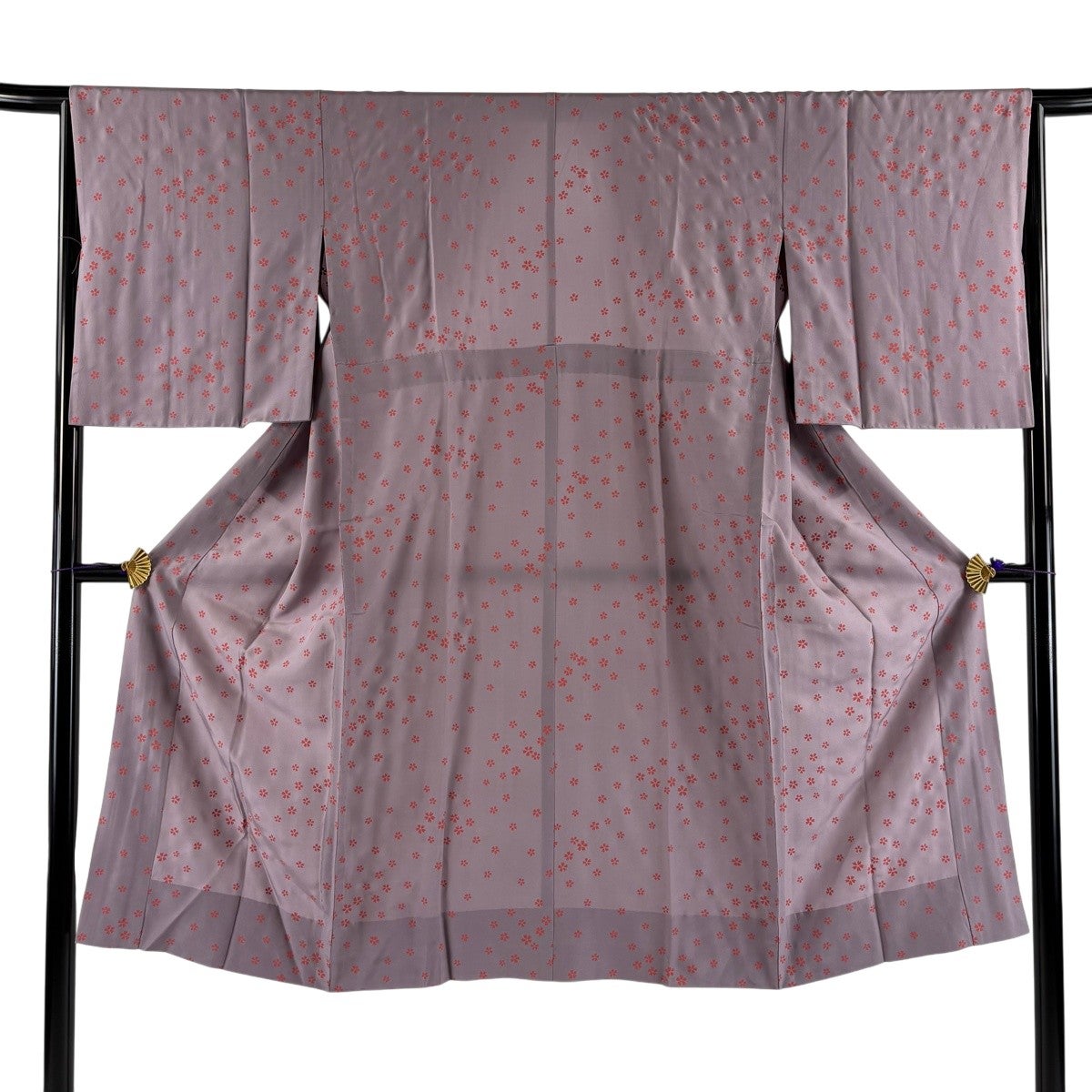 美品】 長襦袢 身丈126.5cm 裄丈64.5cm M 桜 紫 正絹 秀品｜中古・古着