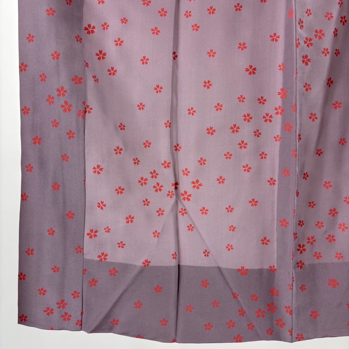 50%OFF 【美品】 長襦袢 身丈126.5cm 裄丈64.5cm M 桜 紫 正絹 秀品