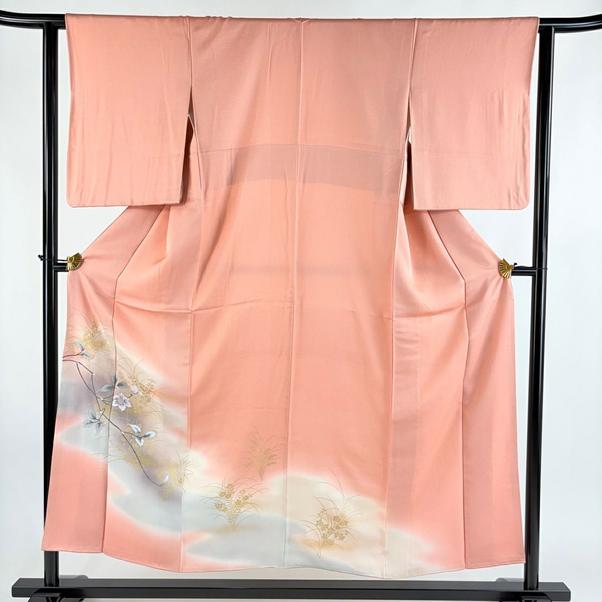 30%OFF 付下げ 身丈157cm 裄丈62cm S 袷 落款あり 草花 ぼかし