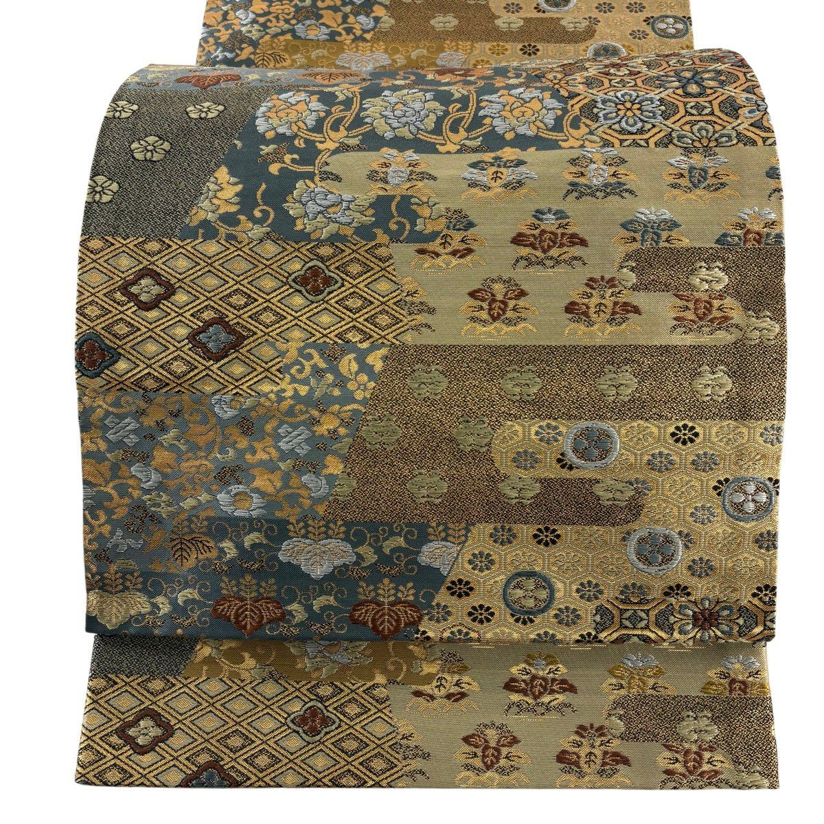 50%OFF 袋帯 秀品 蜀江華文 金銀糸 箔 金色 六通 正絹 K50｜中古・古着