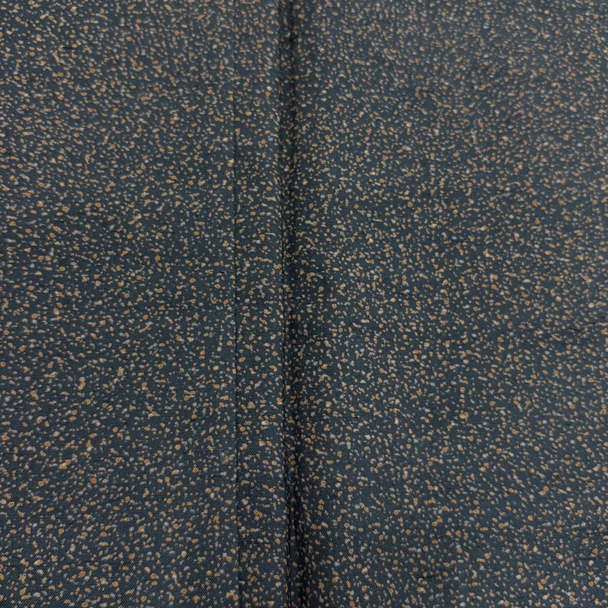 小紋 身丈155.5cm 裄丈62cm S 袷 紬地 幾何学 深緑 正絹 秀品｜中古