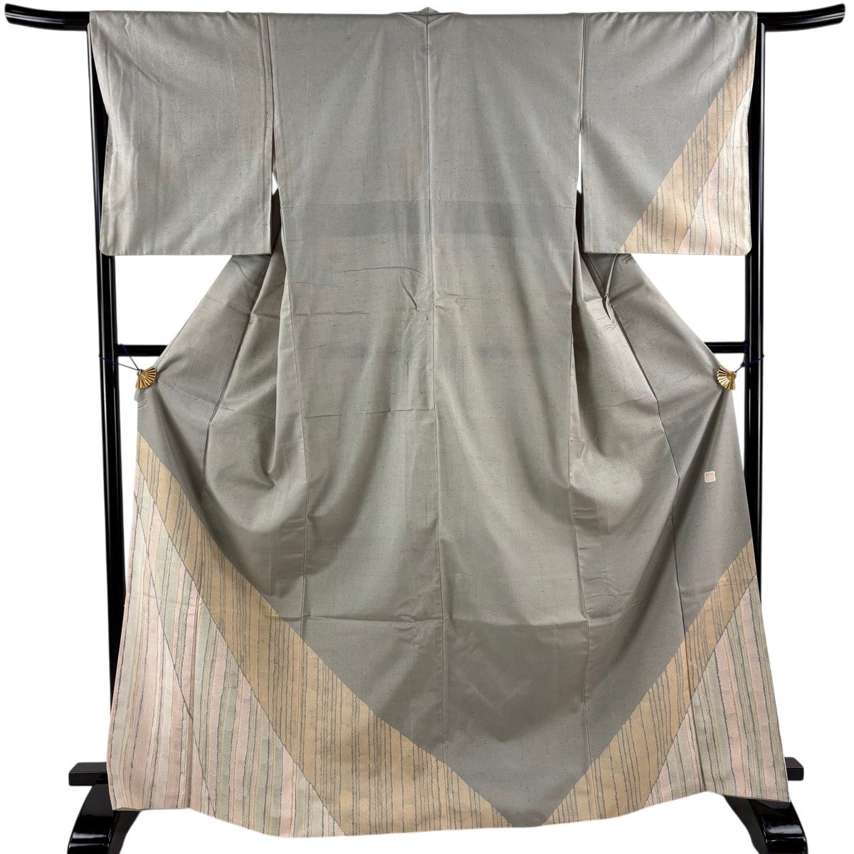 20%OFF 訪問着 身丈160.5cm 裄丈64cm M 袷 紬地 幾何学模様 絞り