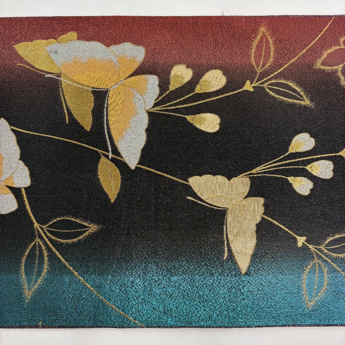 袋帯 秀品 蝶 金糸 箔 黒 六通 正絹｜中古・古着・リサイクル着物通販