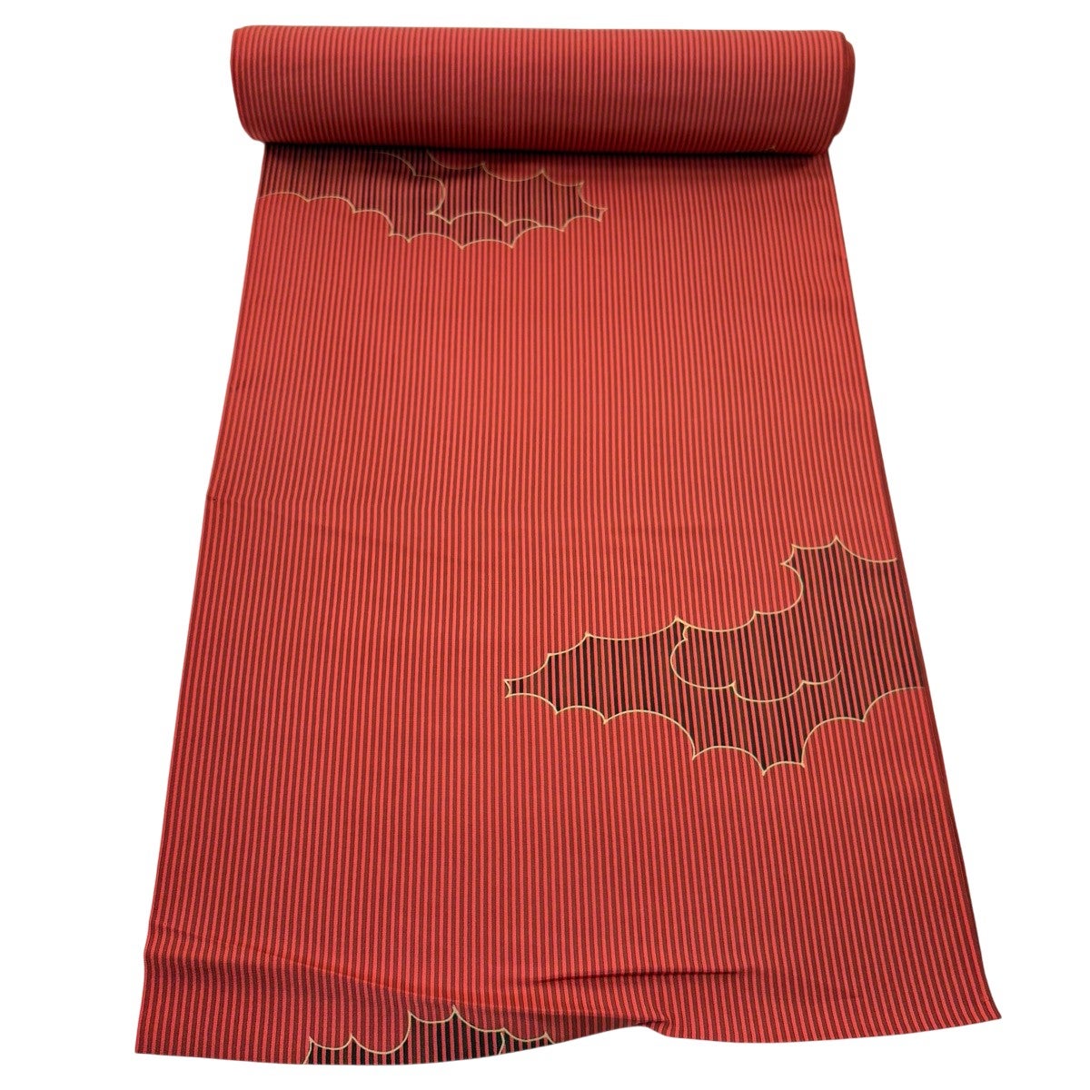 反物 羽尺 生地 ハンドメイド リサイクル 着物 正絹　MM91 15%OFF】GW駆け込みSALE！小紋 反物 正絹 紺色系 芝草文様 縮緬 女物