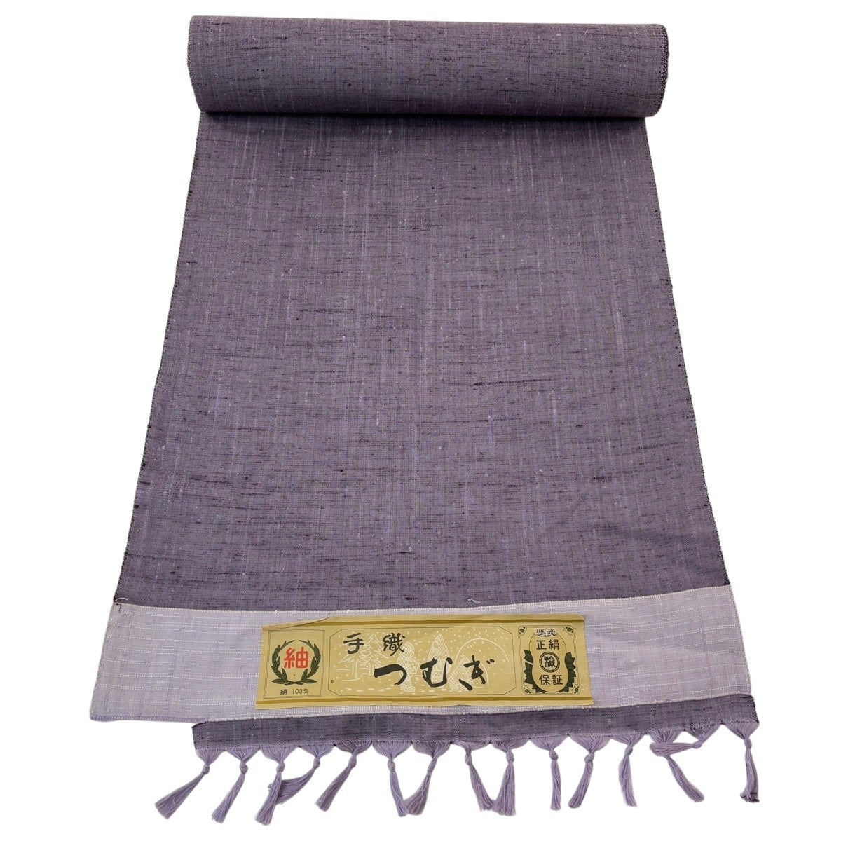 反物 秀品 紬 縞 菱 赤茶 正絹｜中古・古着・リサイクル着物通販
