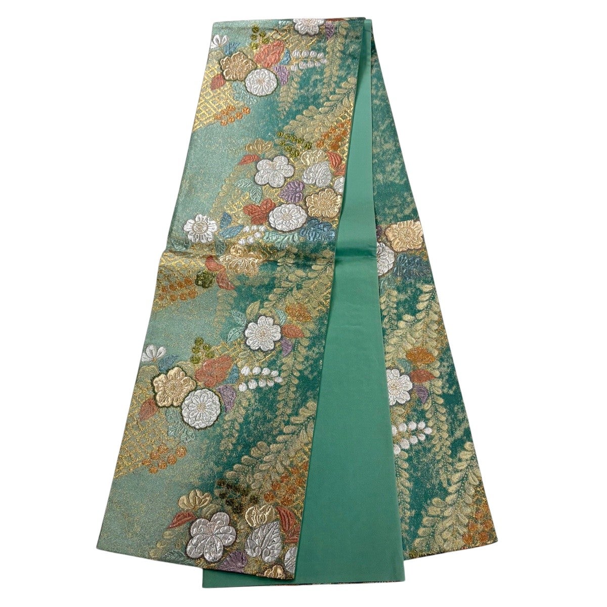 美品】 訪問着 身丈165.5cm 裄丈69cm L 袷 袋帯セット 辻が花柄 金彩