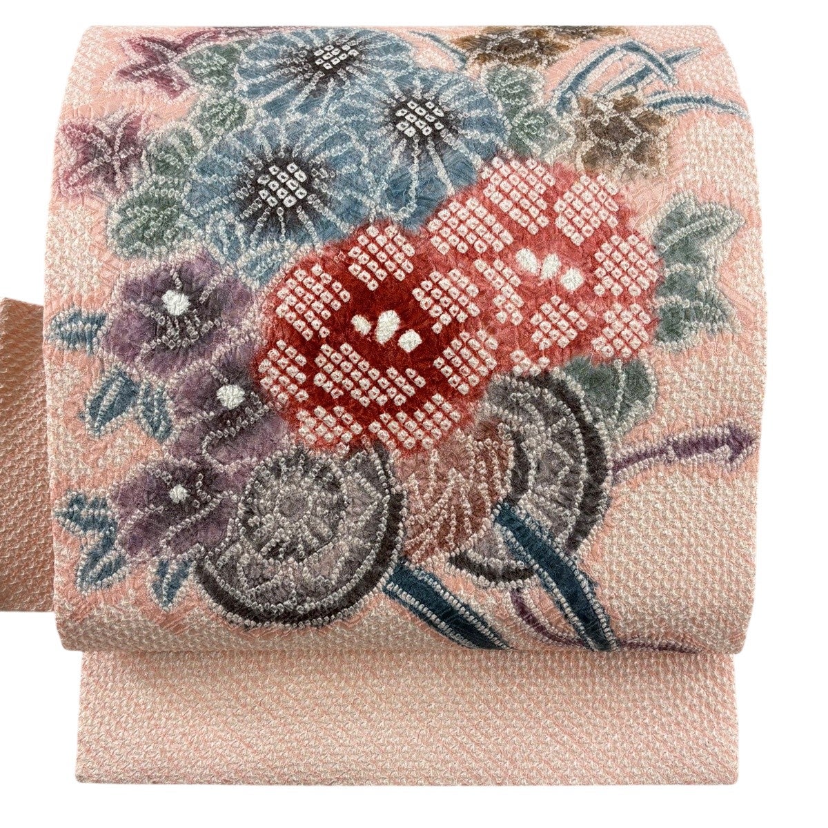 美品】 名古屋帯 名品 花車 絞り ピンク 正絹｜中古・古着・リサイクル
