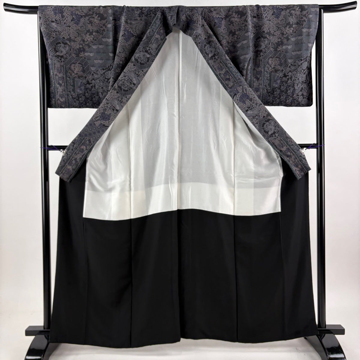 20%OFF 美品 小紋 身丈161.5cm 裄丈65.5cm M 袷 前田仁仙 落款あり