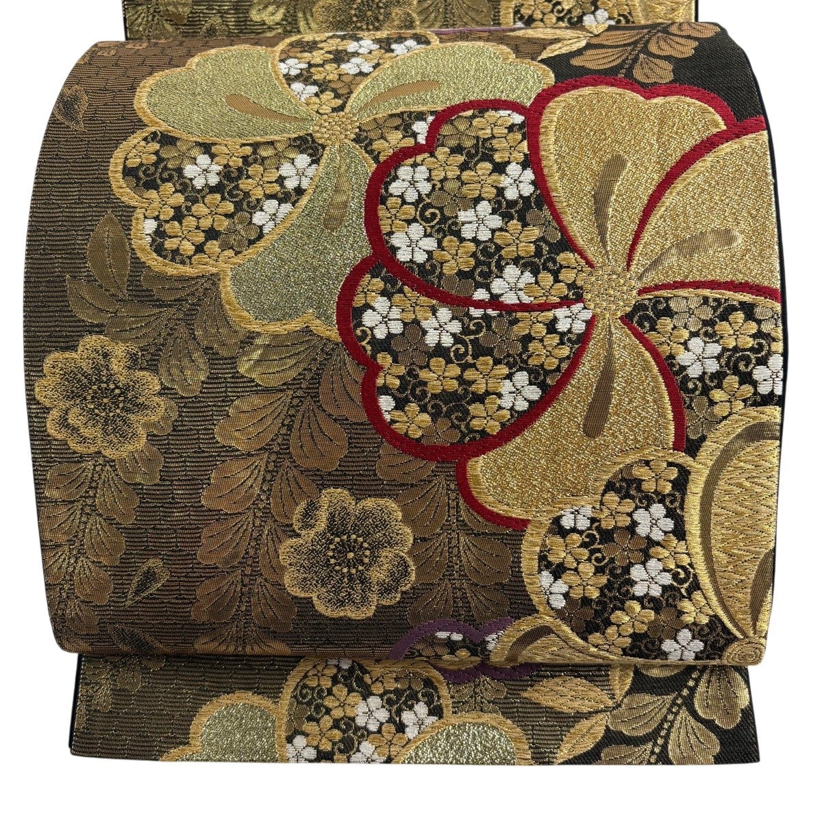 【美品】袋帯　花唐草　幻想的な箔地　キラキラ　黒金　六通 袋帯 花唐草｜バイセルオンライン 中古・リサイクル着物【公式】通販サイト