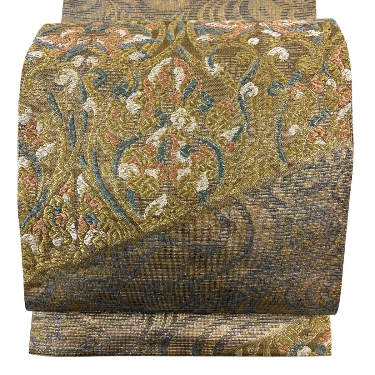 美品】 袋帯 秀品 鳥 波 金銀糸 金色 六通 正絹｜中古・古着 