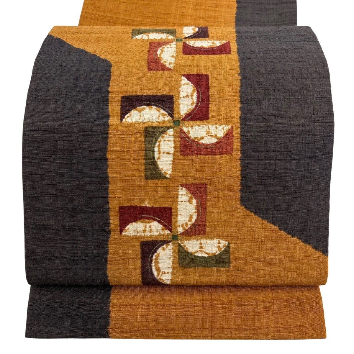 【美品】 開き名古屋帯 逸品 正絹 【中古】 美品 開き名古屋帯 逸品 龍村美術織物 彩貝文 金糸 黒 正絹 中古