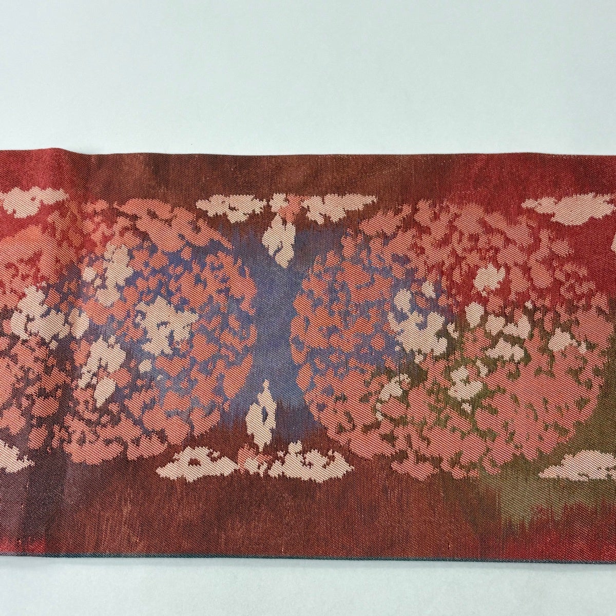 【美品】 名古屋帯 名品 正絹 【中古】 30%OFF 【美品】 名古屋帯 秀品 幾何学模様 金糸 薄茶色 正絹 K30