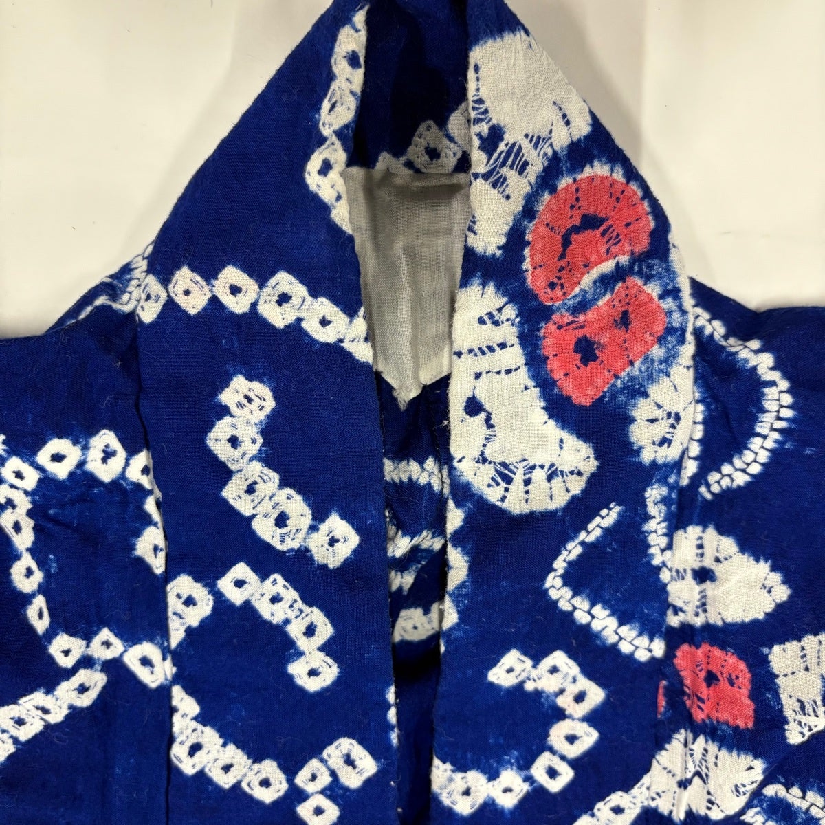 浴衣 身丈157cm 裄丈66.5cm M 絞り浴衣 草花 青 綿 名品｜中古・古着