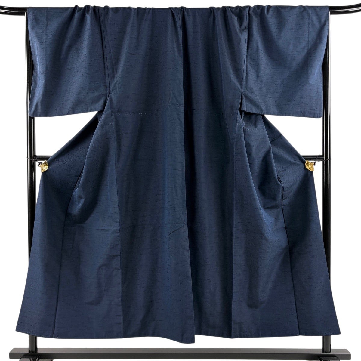 男着物 身丈146cm 裄丈70cm M 袷 紬 紺色 正絹 秀品｜中古・古着
