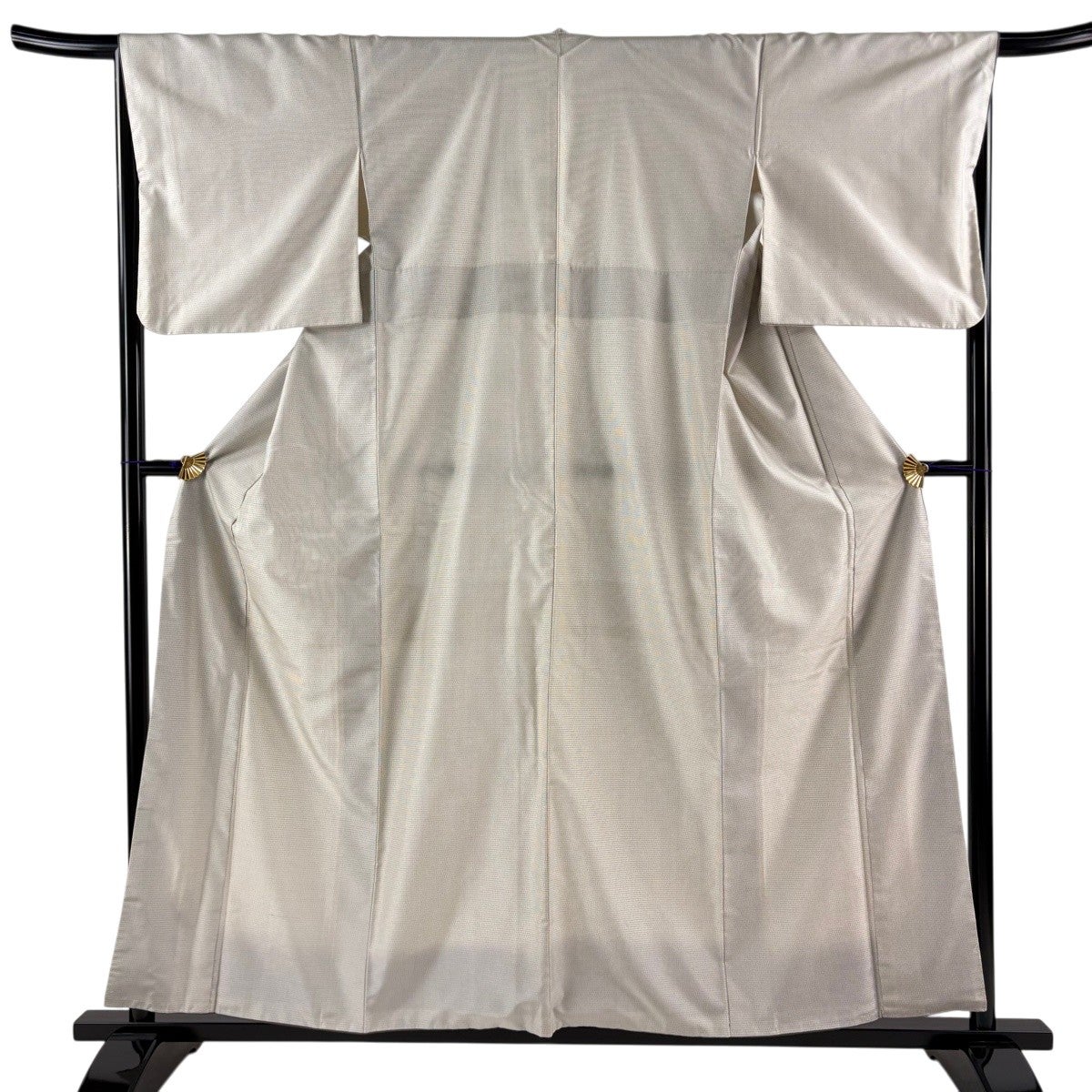 ★専用★真綿紬 ベージュ 袷 紬 身丈171cm 裄丈69cm トールサイズ 紬 身丈171cm 裄丈70.5cm L 薄物 越後上布 銀座もとじ 証紙あり 絣柄