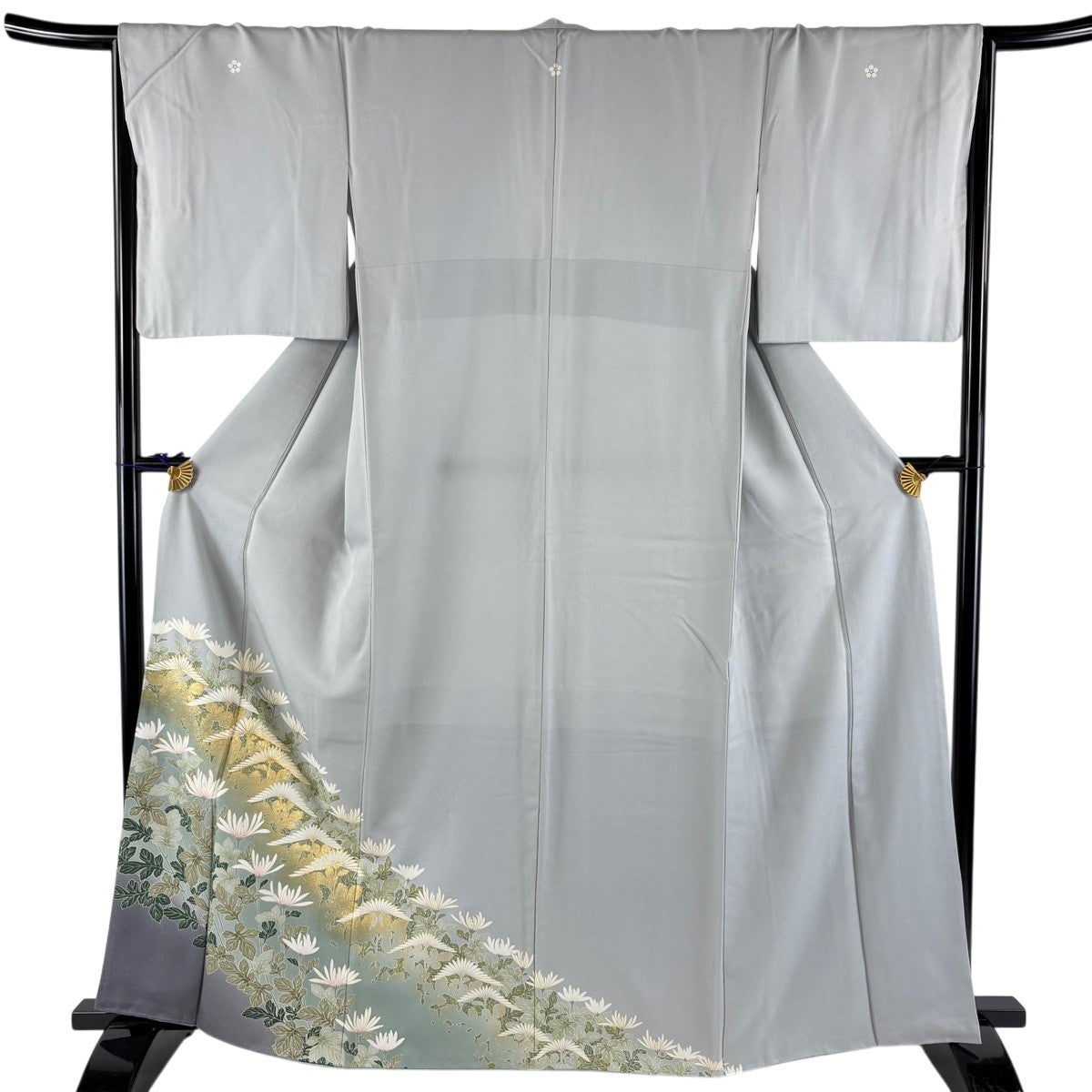 色留袖 身丈162.5cm 裄丈66cm 正絹 名品 【中古】 色留袖 身丈162.5cm 裄丈66cm M 袷 鬘帯 桜 金糸 金彩 薄小豆 正絹 秀