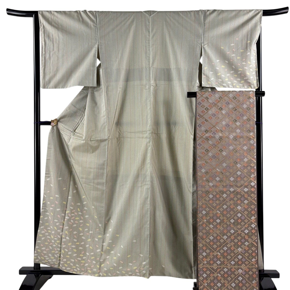 美品】 付下げ 身丈160.5cm 裄丈66cm M 袷 斉藤三才 落款あり 鳥